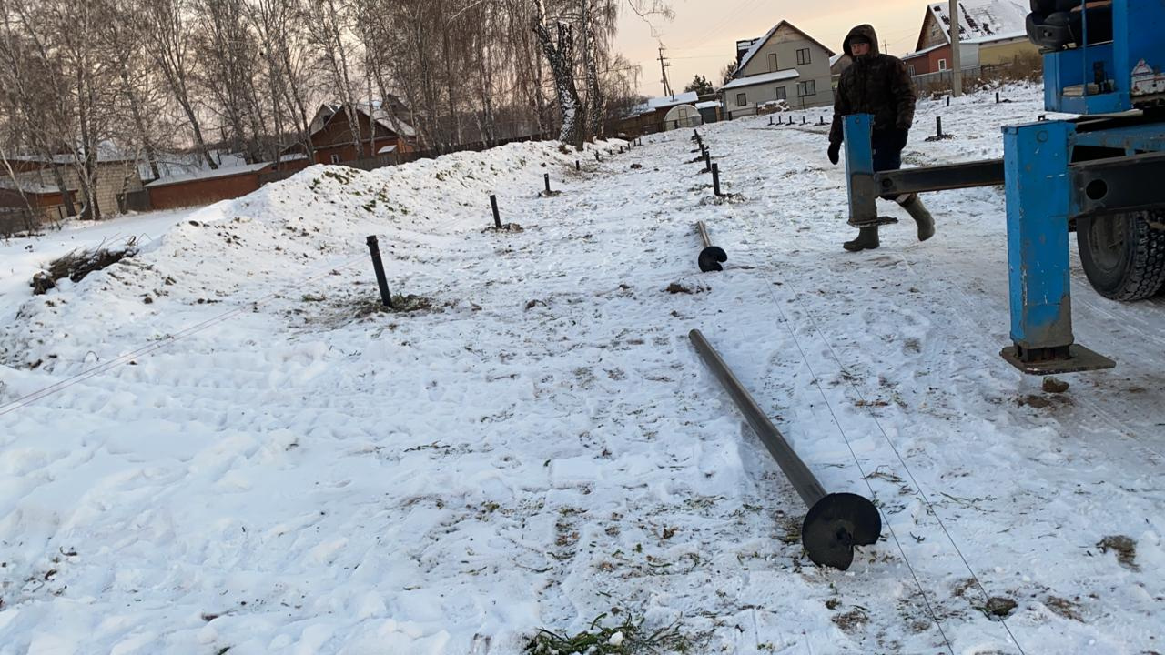 Винтовые сваи, монтаж 15