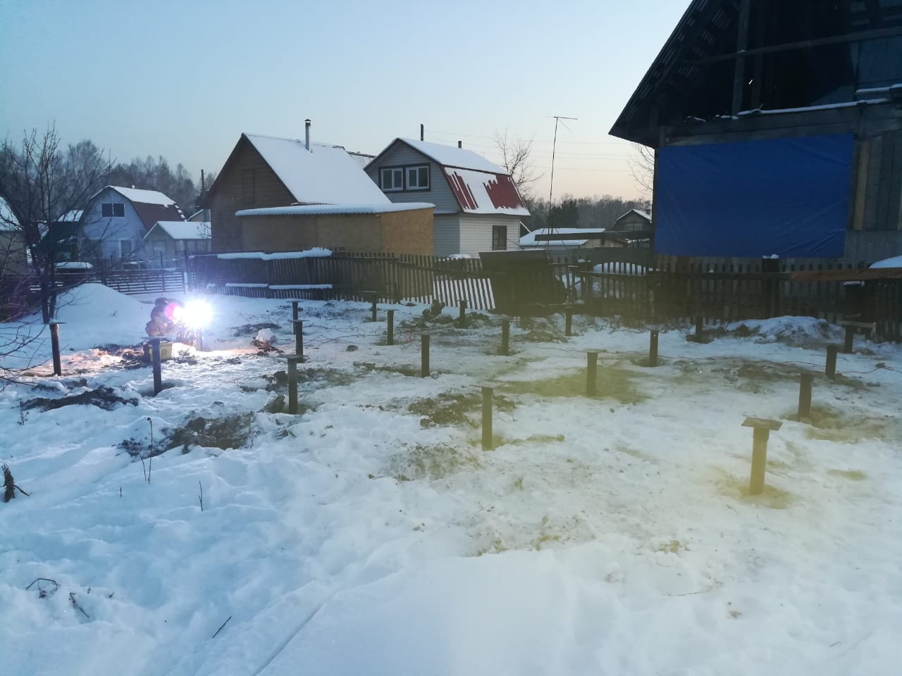 Винтовые сваи, монтаж 23