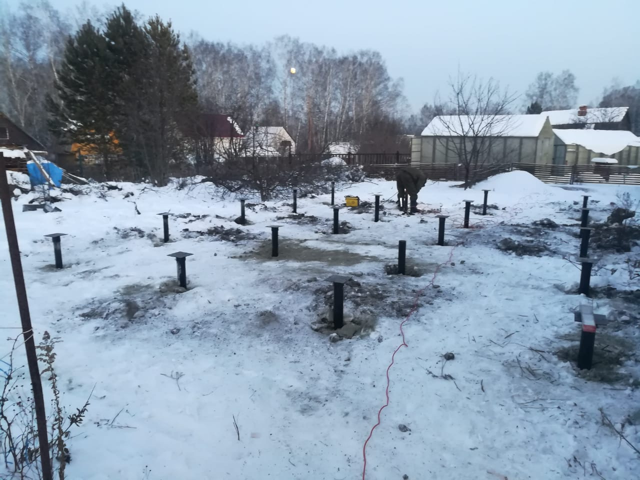 Винтовые сваи, монтаж 25