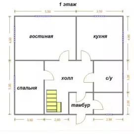 Дом на винтовых сваях 9*9м